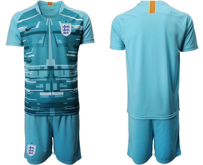 Men 2021 European Cup England blue goalkeeper Soccer Jersey->england jersey->Soccer Country Jersey